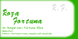 roza fortuna business card